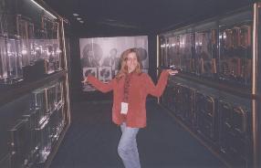 Sandra, in the hall of gold in Graceland.